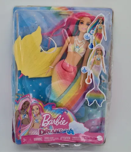 Barbie Dreamtopia Rainbow Magic Mermaid - Puppen mit Farbwechsel-Funktion, die durch Wasser aktiviert wird – für endlosen Spielspaß und magische Unterwasserabenteuer für Kinder ab 3 Jahren.
