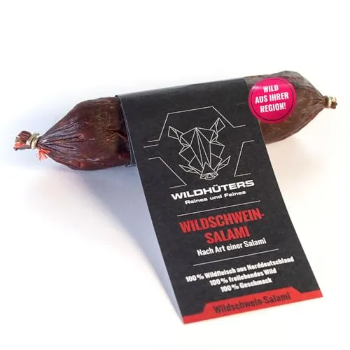 Wildhüters Wildschwein-Salami, über Buchenholz geräuchert, im Stück (1 x 150g)