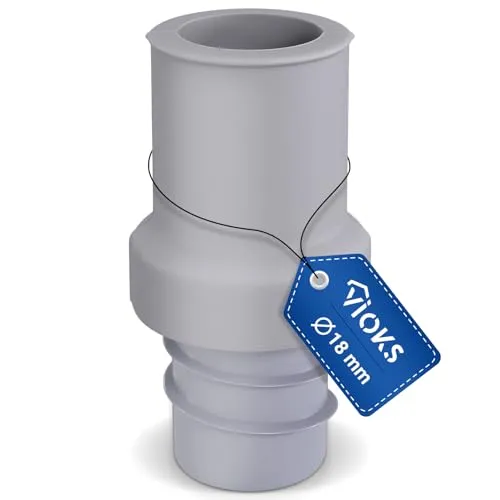 VIOKS Ablaufschlauch Adapter/Ablaufschlauch Endstück 18 mmØ für Waschmaschine & Wasserschlauch Verbinder/Waschmaschine Abfluss Adapter für Geschirrspüler usw