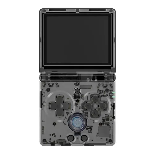 Anbernic RG35XX SP Tragbare Retro-Spielkonsole - Schwarz/Transparent - VR & Retro Gaming: Die Anbernic RG35XX SP bietet Retro-Spiele in HD-Qualität und eine lange Akkulaufzeit für ununterbrochenen Spielspaß unterwegs.