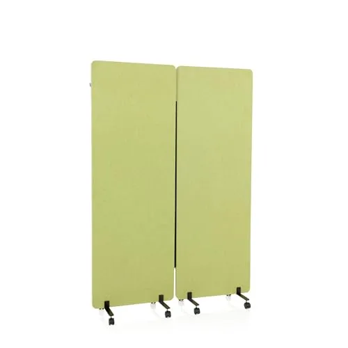 hjh OFFICE Mobile Akustik Trennwand 2er Set FLEXMIUT - Sichtschutz & Trennwände, schallabsorbierend und multifunktional als Pinnwand nutzbar; inkl. Rollen für flexible Einsatzmöglichkeiten und hohen Standkomfort.