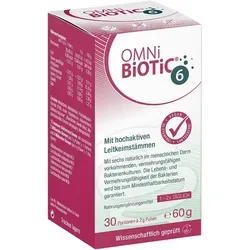 OMNi BiOTiC 6 - Probiotisches Nahrungsergänzungsmittel - Nahrungsergänzungsmittel mit 6 probiotischen Bakterienkulturen zur Unterstützung der Darmfunktion, glutenfrei und geeignet für Kinder, Schwangere und Diabetiker.