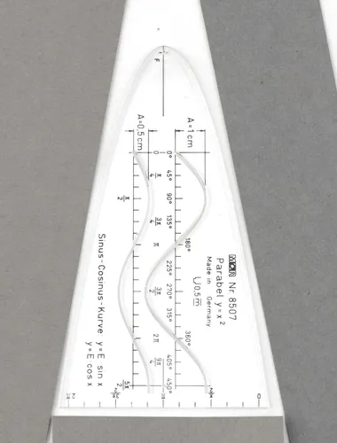 M + R Parabelschablone transparent