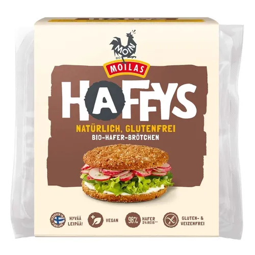 Haffys glutenfreie Haferbrötchen - Pur 320g | MOIN BIO BACKWAREN