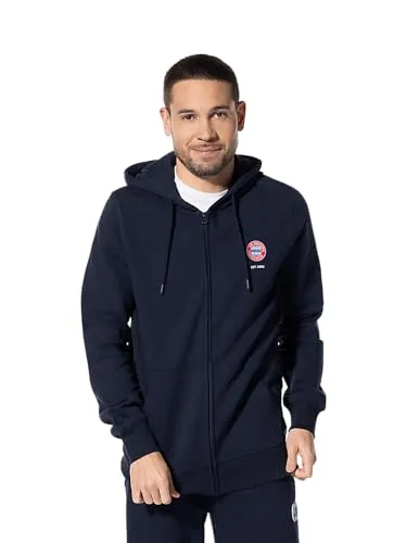 FC Bayern München Zip-Hoodie Essential für Herren in Rot oder Navy - Offizieller FC Bayern München Zip-Hoodie in normaler Passform. Stylisches Design mit gedrucktem Logo, perfekt für jeden Fan. Hergestellt aus 100% Baumwolle für angenehmen Tragekomfort.