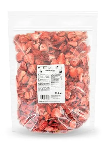 KoRo Gefriergetrocknete Erdbeeren - 2 x 350 g - Trockenfrüchte, 100% pflanzlich und naturbelassen, ideal für Müsli, Smoothies oder als Snack – voller Fruchtgeschmack ohne Zusatzstoffe!