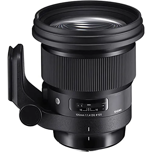 Sigma 105mm F1,4 DG HSM Art Objektiv für Nikon F - Objektiv für Nikon F mit beeindruckender F1,4-Leistung und hervorragendem Bokeh, ideal für Portraits und Landschaften. Ausgestattet mit effektivem Staub- und Spritzwasserschutz.