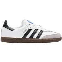 adidas Herren Samba Og Gymnastikschuhe - Stilvolle Sneaker in Weiß - Herren-Sneaker mit authentischem Samba-Design und Vintage-Sohle, ideal für einen sportlichen Look. Fällt klein aus, daher eine Größe größer bestellen!