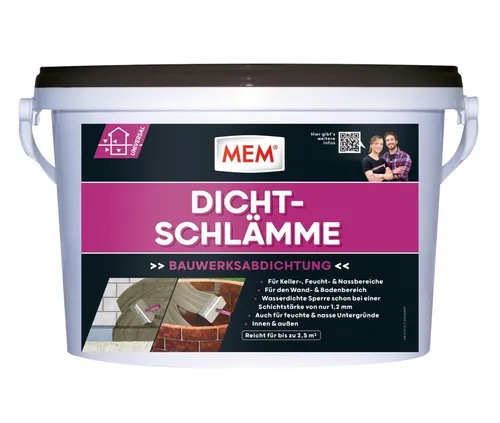MEM Dicht-Schlämme 5 kg - Entkopplungsmatten & Fliesenabdichtung, hochwertige Dicht-Schlämme für zuverlässigen Wasserschutz in Bädern und Feuchträumen.