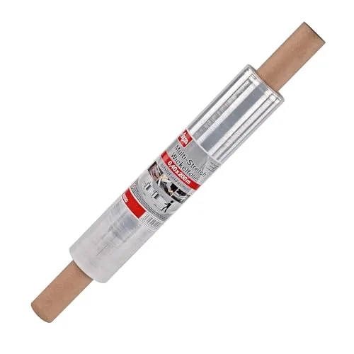 Stretchfolie, Multistretch Wickelfolie, Palettenfolie, Breite 40 cm, 200 Meter Rolle, 17 µm