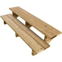 Vinuovo Terrassentreppe Holz 2 Stufen 140cm - Bausatz für Außentreppe aus KDI Nadelholz, 2 Stufen, Höhe 37cm, Breite 140cm. Einfach zu montieren und individuell anpassbar für Ihren Außenbereich.