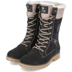 Damen Winterstiefel REMONTE in Schwarz, Gr. 38 - Stilvolle Schnürboots mit wasserabweisender Tex-Ausstattung, ideal für kalte Tage. Bequem und atmungsaktiv, perfekt für den Alltag.