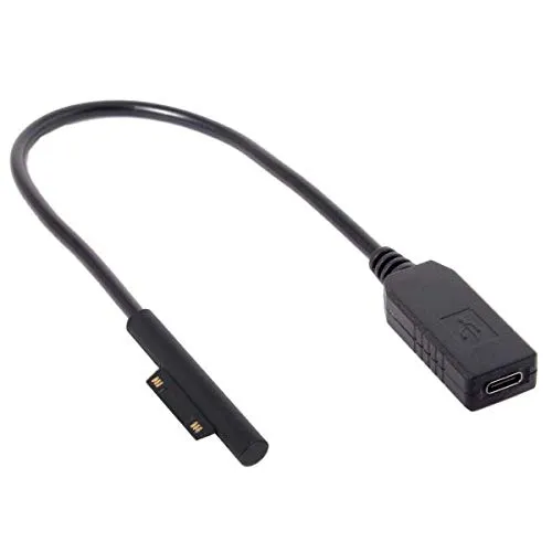 System-S USB 3.1 Typ C Ladekabel für Microsoft Surface Pro 3 4 5 6 Book 12V-15V 150cm