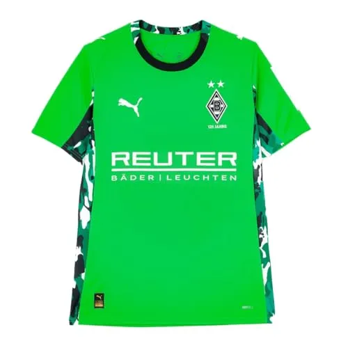 PUMA Borussia Mönchengladbach Auswärtstrikot 25/26 - Sportfan Jersey, nachhaltig aus 95% recyceltem Material, mit dryCELL-Technologie für besten Feuchtigkeitstransport und exklusiven Jubiläumsdetails.