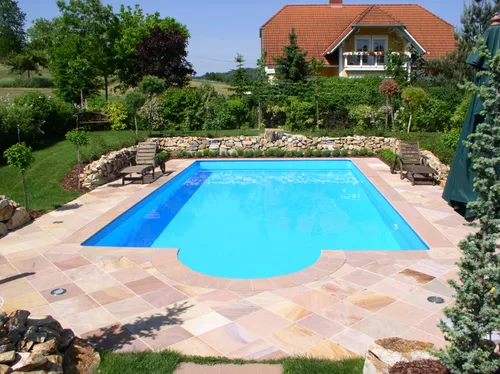 Steinbach Swimming Pool "Ökopool Classic de Luxe 3+", 800 x 400 x 145 cm, mit blauer Römertreppe