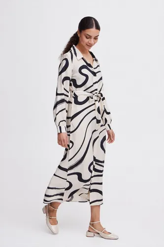 b.young Maxikleid BYIBINE AOP DRESS 2 - gemustertes Maxikleid in Blusenform