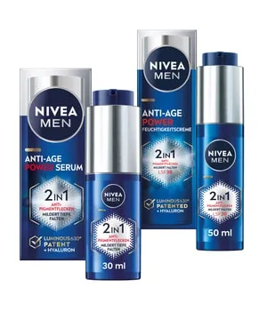 NIVEA MEN Anti-Age Hyaluron 2in1 Feuchtigkeitscreme & Power Serum Gesichtspflegeset 1 Stk