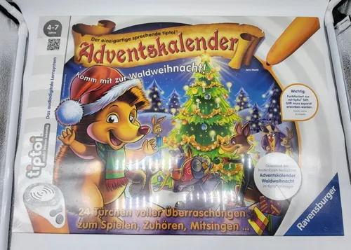 Adventskalender tiptoi - Ravensburger - Waldweihnacht der Tiere - Gesellschaftsspiel für Kinder von 4-7 Jahren, interaktiver Spaß mit tiptoi®-Technologie für ein spannendes Adventserlebnis.