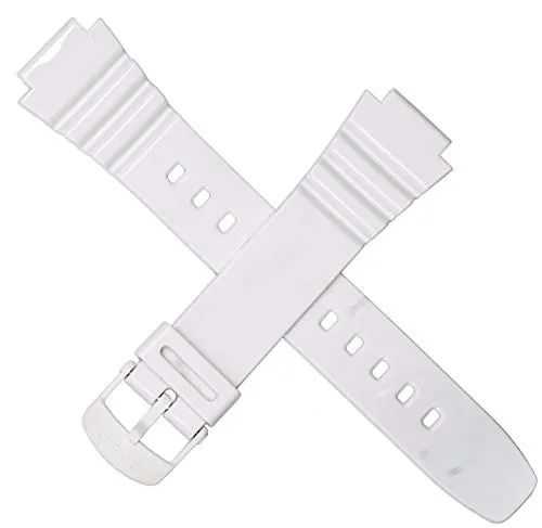 Casio Uhrenarmband 16mm Resin Weiß glänzend W-214HC-7AVEF W-214HC*