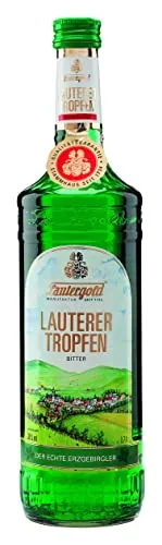 Lauterer Tropfen 0,7l 38% vol. klassischer Kräuterlikör von Lautergold ohne Zucker oder künstliche Aromen aus dem Erzgebirge Absinth