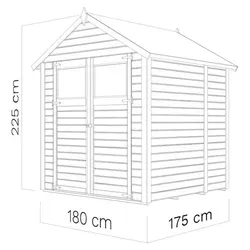 Alpholz Gerätehaus Alisha aus Fichten-Holz - Gerätehaus mit 14mm Wandstärke, bietet sicheren Stauraum für Gartengeräte und Möbel, inklusive Montagematerial und stabilen Fußboden.