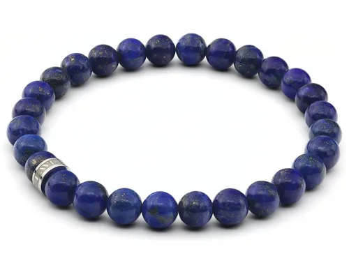 LAVISA Armband 6mm Echte Edelstein Perlen - Armband aus 100% echten Edelsteinen, wasserfest und mit rostfreiem Edelstahlring. Perfekte Passform für Handgelenke von 16 bis 20 cm – ideal für jeden Anlass.
