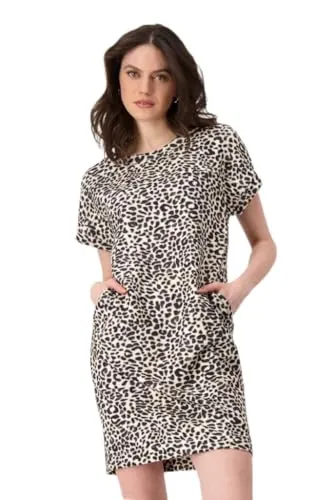 MONARI Kleid Coffee Bean Gemustert - 40 - Elegantes Damenkleid in trendigem Coffee Bean Muster, perfekt für besondere Anlässe oder den Alltag.