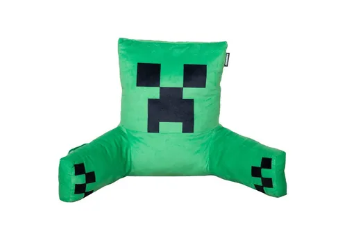 Minecraft Sitzkissen - Weiches Relaxkissen mit Rückenlehne - Stuhlkissen in 3 Designs, aus weichem Samt, ideal zum Entspannen und Lesen. Mit bequemer Rückenlehne für optimalen Komfort.