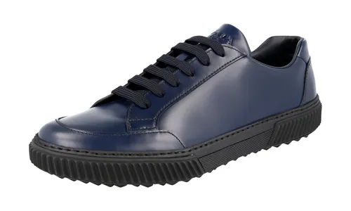 PRADA Leder Stratus Sneaker 4E3467 Oltremare Navy Blau Schwarz NEU -  9 43