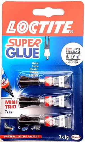 Loctite Super Glue Power Flex Mini Trio Set Universal Sofortkleber (3 x 1g)