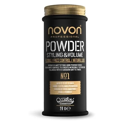Novon Volumenpuder matt 20g – Styling & Volumen - Optimales Volumen für Ihr Haar mit diesem vielseitigen Pulver-Wax. Ideal für Damen und Unisex, sorgt für flexibles Styling ohne zu beschweren.