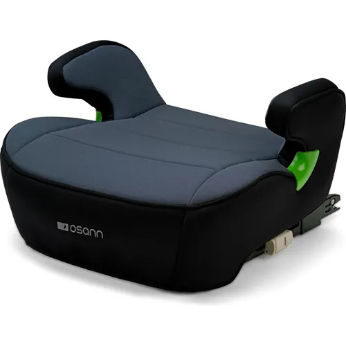 Osann Junior Isofix i-Size Sitzerhöhung - Nero - Schwarz - Kindersitz für 7–12-Jährige, mit Isofix für sicheren Einbau, waschbare Bezüge und ergonomisches Design für maximalen Komfort.