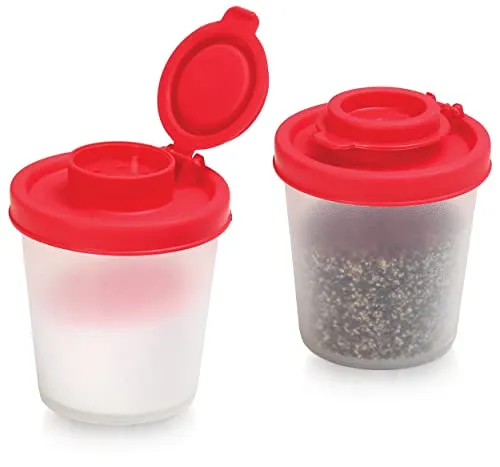 Signora Ware Mini Salz- und Pfefferstreuer Set für unterwegs - Salz- & Pfefferstreuer, ideal für Reisen und Camping, luftdicht verschließbar und aus BPA-freiem Plastik, perfekt für unterwegs!