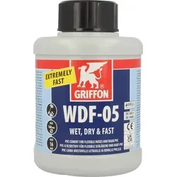 GRIFFON KLEBER WDF-05 Dose 500ml - Schnellhärtender Kontaktkleber, ideal für Pools und Whirlpools mit spezieller Bürste