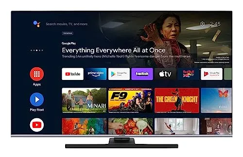 Telefunken Android TV 50 Zoll QLED Fernseher - 4K UHD Smart TV mit Dolby Vision, grenzenlose Unterhaltung und smarte Sprachsteuerung