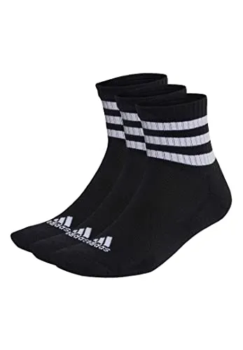 adidas 3 Paar C Sportswear MID 3p Mid Cut Socken Unisex, Farbe:Black, Socken & Strümpfe:43-45