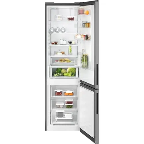 AEG Kühl-Gefrierkombination ORC7P361CX NoFrost 362L Edelstahl - Freistehende Kühl-Gefrierkombination mit NoFrost-Technologie, 362L Volumen und praktischen EcoLine Funktionen für energieeffiziente Kühlung.