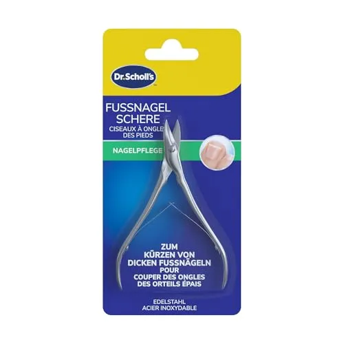 Scholl Excellence Fußnagel Schere 2 in 1 mit Zange kombiniert - Nagelpflegeinstrumente, Sets & Zubehör - Praktisches 2-in-1-Design für optimale Fußnagelpflege und einfache Handhabung.