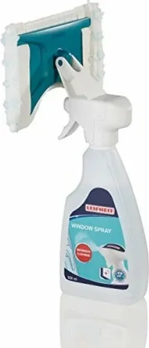 LEIFHEIT Glas- und Fensterreiniger Set 2 Stück - Effektive Reinigung - Hochwertiges Set für streifenfreie Fensterreinigung. Mit ergonomischem Design und praktischen Funktionen für mühelosen Einsatz. Ideal für saubere Sicht und frischen Glanz.