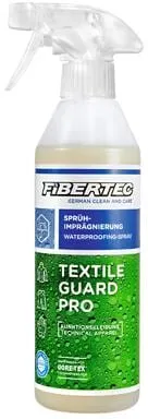 Fibertec Textile Guard Pro 500 ml - Pflegeprodukte für Funktionskleidung, die stark wasser-, schmutz- und ölabweisend wirkt. Empfohlen für GORE-TEX und Testsieger bei Stiftung Warentest.