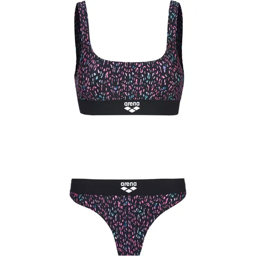 Arena Monogram Bikini Set Damen in black multi, Größe M FS 2025