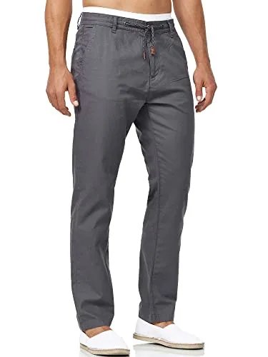 Indicode Leinenhose Veneto beige XXL - Wanderhose aus 45% Leinen und 55% Baumwolle, elastisch und pflegeleicht, ideal für Outdoor-Aktivitäten und den täglichen Gebrauch.