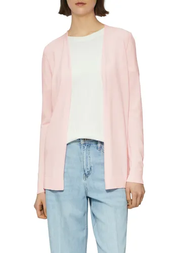 s.Oliver Feinstrick Strickjacke ohne Verschluss in POWDER ROSE - Cardigan aus 50% Baumwolle und 50% Viskose, antibakteriell und atmungsaktiv, ideal für lässige Outfits und angenehmen Tragekomfort.