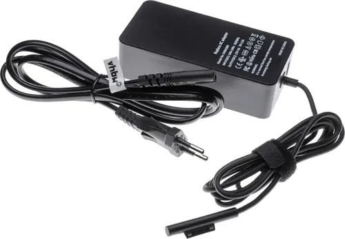 vhbw Netzteil kompatibel mit Microsoft Surface Pro 3, 4, 5 Tablet - mit USB Anschluss