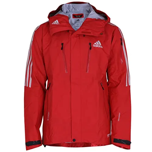 adidas Herren Terrex GORE-TEX Jacke PRO Shell - Outdoor Promo Jacket, Größe 44 (S), rot - Funktionsjacken; Robuste GORE-TEX Pro Shell Jacke, wind- und wasserdicht, ideal für Outdoor-Aktivitäten mit verstellbarer Kapuze und praktischen Taschen.