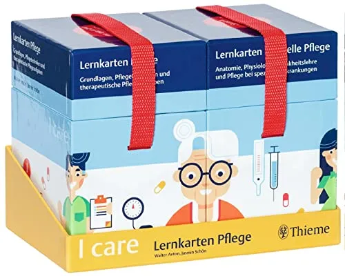 I care Lernkarten Pflege – Set (im Schuber) - Medizin: Umfassendes Set mit Grundlagen, Pflegetechniken und speziellen Pflegeansätzen für eine fundierte Ausbildung in der Pflege.