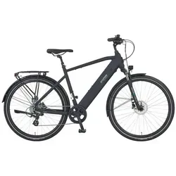 E-Bike PROPHETE "Entdecker 4.0" Gr. 54, grau - Trekking E-Bike für Herren mit 28" Reifen und 54cm Rahmenhöhe. Genießen Sie bis zu 170 km Reichweite dank leistungsstarkem 540 Wh Akku und 250 W Mittelmotor – ideal für entspannte Touren!