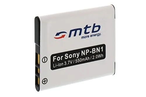 Ersatz-Akku NP-BN1 kompatibel mit Sony Cyber-Shot DSC-W710, W730, WX80, WX200... (Siehe Liste)