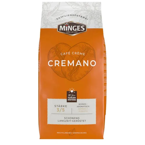 MINGES Caffe Cremano Kaffeebohnen 2,4 kg - Kaffee aus hochwertigen Arabica- und Robustabohnen, kräftig im Geschmack – perfekt für Kaffeeliebhaber, die das Besondere suchen.