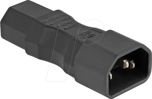 DELOCK 80467 - Netzadapter IEC 60320 - C14 auf C13, Stecker / Buchse, 10 A, ger